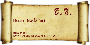 Bein Noémi névjegykártya